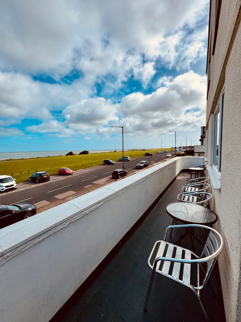 The balcony, looking along the seafront