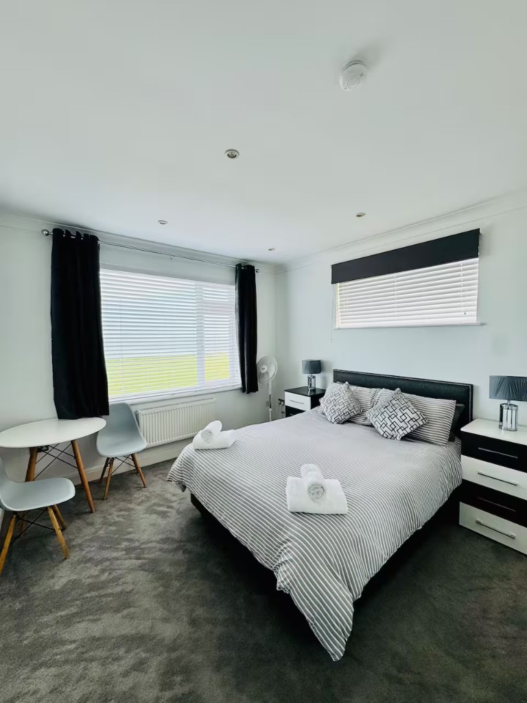Double bedroom looking out to the green